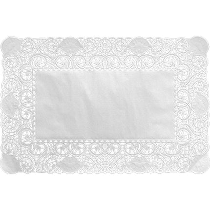 Deko-Spitzenpapier 30x40 cm, weiß - Hochwertiges Bastelpapier | Packung (250 Stück)