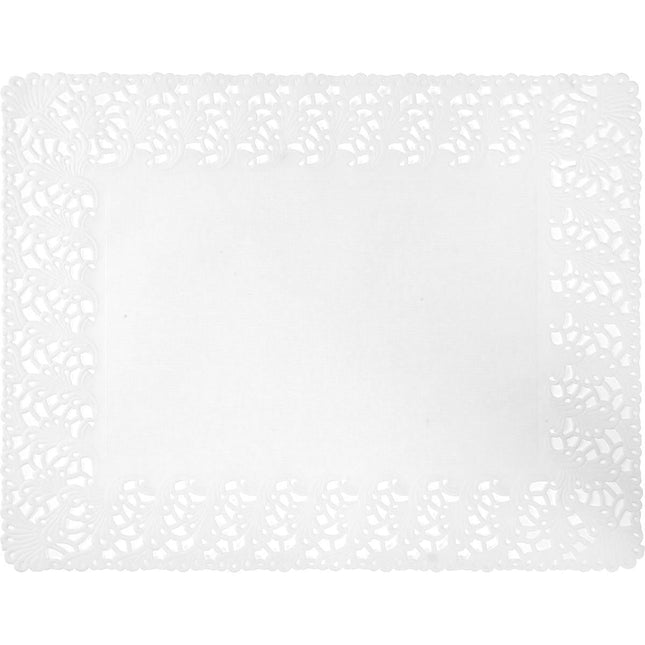 Deko-Spitzenpapier 35x45 cm, weiß - Hochwertiges Bastelpapier | Packung (250 Stück)