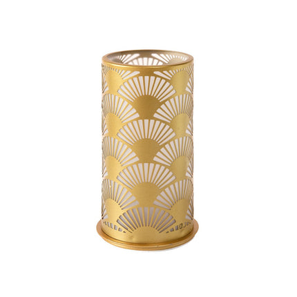 Kerzenhalter aus Metall, Peacock Gold - Eleganter Tischdeko Akzent | Packung (1 Stück)