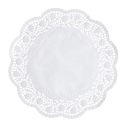 PAPSTAR Tortenspitzen rund Ø 33 cm, weiß, perfekt für Torten | Folie (8 Stück)