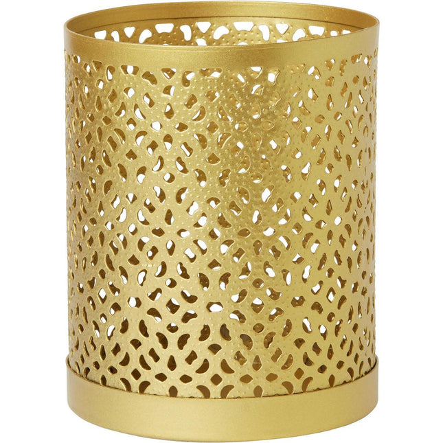 Kerzenhalter aus Metall, 100x80 mm, gold - Elegantes Design | Packung (1 Stück)