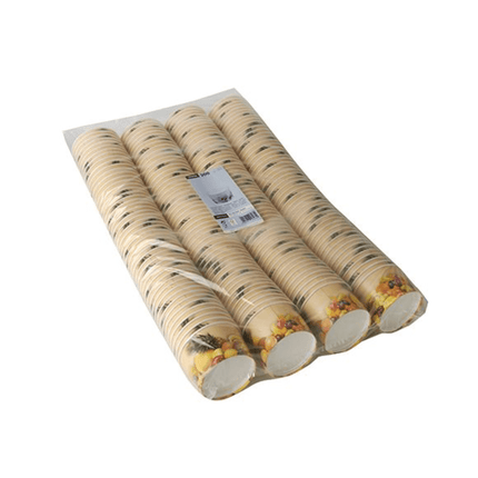 Starpak Eisbecher aus Pappe rund 125 ml Ø 8 cm · 4,8 cm "Früchte" | Schrumpffolie (200 Stück)