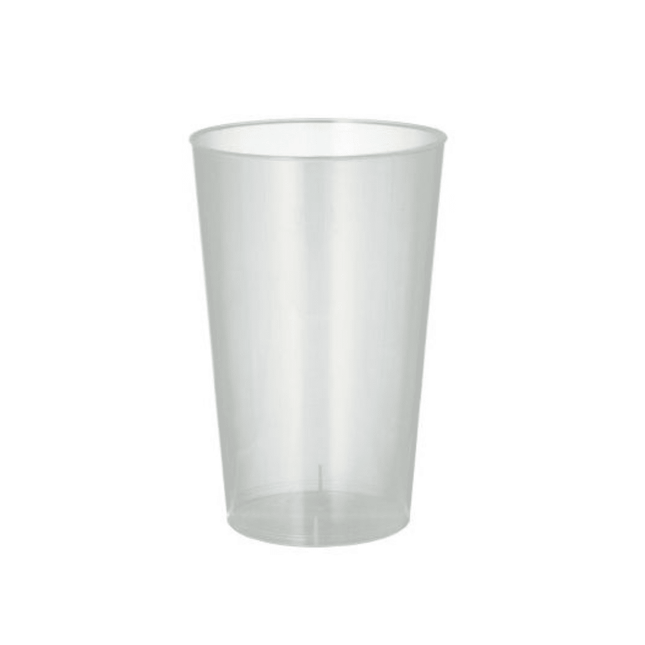 Starpak Mehrweg Plastikbecher (PP) 0,3 l Ø 7,8 cm · 11,8 cm transluzent unzerbrechlich | Packung (25 Stück)