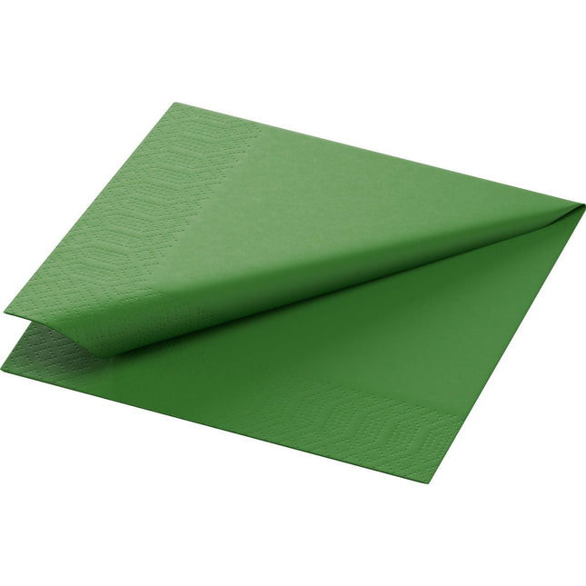 Zellt.-Servietten 24x24 cm, 3-lagig, grün  | Packung (250 Servietten)