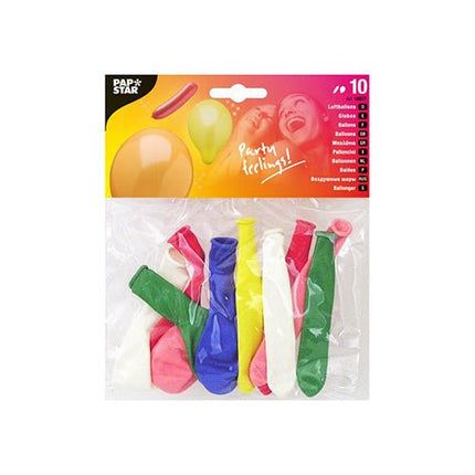 PAPSTAR Luftballons farbig sortiert, verschiedene Formen | Beutel (10 Stück)