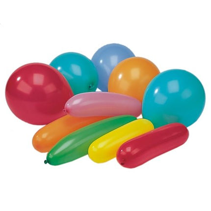 PAPSTAR Luftballons farbig sortiert, verschiedene Formen | Beutel (10 Stück)