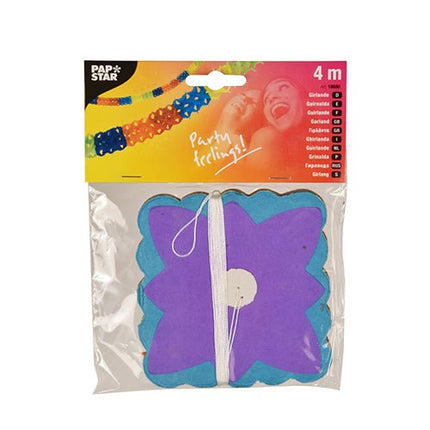 PAPSTAR Girlande aus Papier, Ø 11,5 cm, 4 m, festliche Dekoration | Beutel (1 Stück)