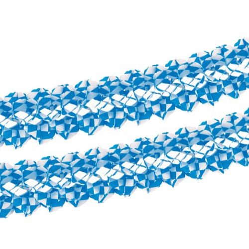 PAPSTAR Girlande Papier Ø 16 cm, Bayrisch Blau, schwer entflammbar | Beutel (1 Stück)
