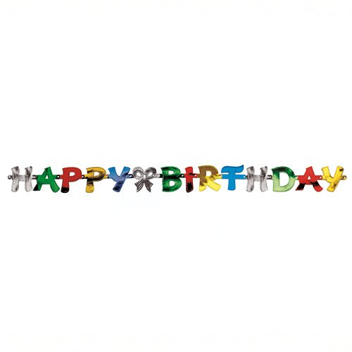 PAPSTAR Grußkette "Happy Birthday", 1,4 m, festliche Dekoration | Beutel (1 Stück)