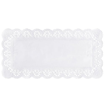PAPSTAR Spitzenpapiere eckig 34x17 cm, weiß, ideal für Dekoration | Folienbeutel (250 Stück)
