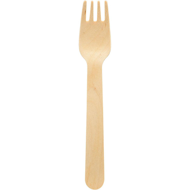 Gabel 160 mm, Holz ungewachst  Natural ungewachst 160 | Packung (100 Stück)