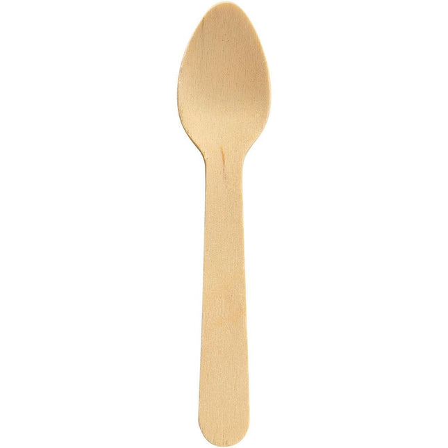 Kaffeelöffel 110 mm, Holz ungewachst  Natural ungewachst 110 | Packung (100 Stück)