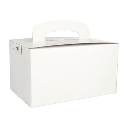 PAPSTAR 20 Lunch-Boxen, Pappe "pure" eckig 12,5 cm x 15,5 cm x 22,5 cm mit Tragegriff