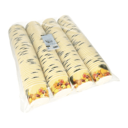 Starpak Eisbecher To Go Pappe rund 250 ml Ø 10 cm · 6 cm "Früchte" | Schrumpffolie (200 Stück)
