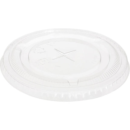 Flacher Deckel mit Kreuzschlitz für 188004-6, rPET  Transparent rPET | Packung (50 Stück)
