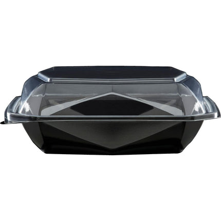 Octaview® M  Schwarz / Transparent APET 185x185x70  | Packung (255 Stück)