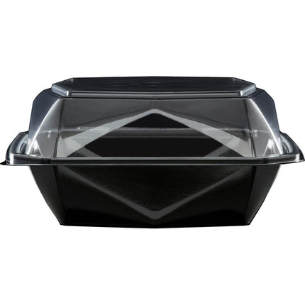 Octaview® M+  Schwarz / Transparent APET 185x185x90  | Packung (255 Stück)