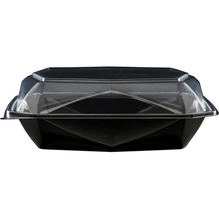 Octaview® L+  Schwarz / Transparent APET 225x225x80  | Packung (100 Stück)