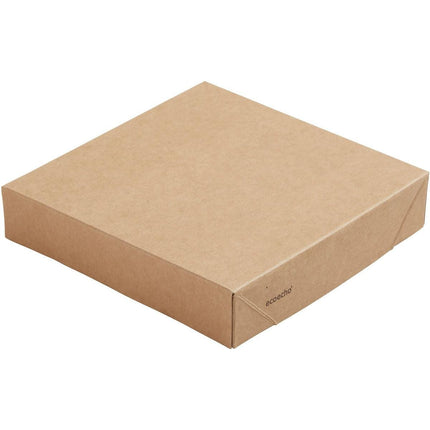 Viking Block Deckel Karton  Braun Karton/PLA 140x140x29  | Packung (300 Stück)