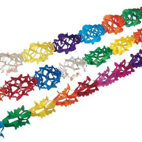 PAPSTAR Girlanden aus Papier, 4 m lang, ideal für Feste | Beutel (3 Stück)