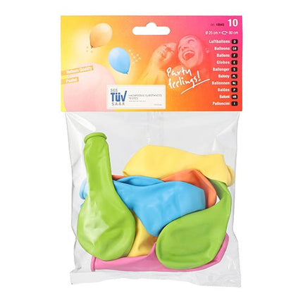 PAPSTAR 10 Luftballons Ø 25 cm farbig sortiert