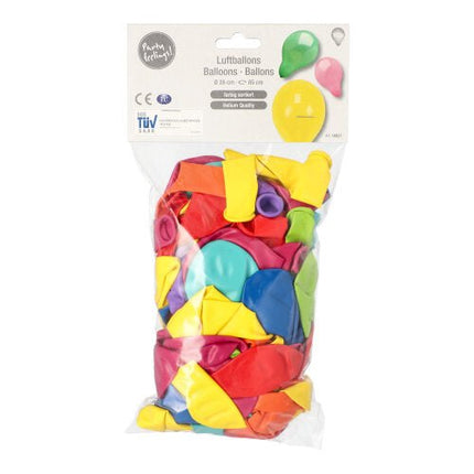 PAPSTAR 100 Luftballons rund farbig sortiert