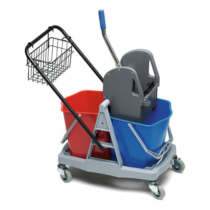 Nölle Profi Brush Reinigungswagen Double, 2 x 15 Liter für Reinigung | 1 Stück