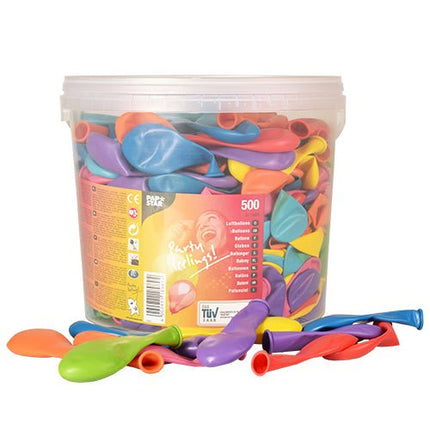 PAPSTAR Luftballons Ø 19 cm, farbig sortiert in Dose, | Dose (500 Stück)