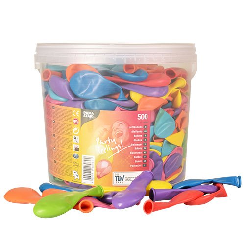 PAPSTAR Luftballons Ø 19 cm, farbig sortiert in Dose, | Dose (500 Stück)