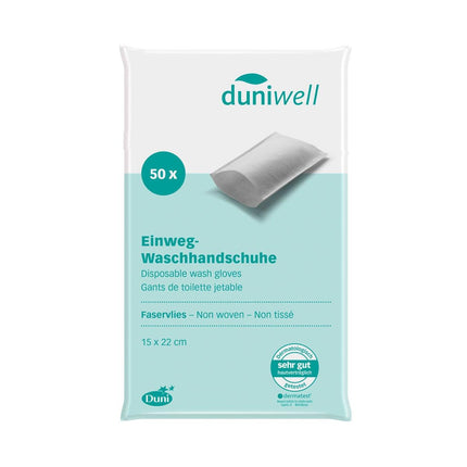 Einmal-Waschhandschuhe Sensitiv, 50 Stück - Hautfreundlich und hygienisch | Packung (50 Stück)