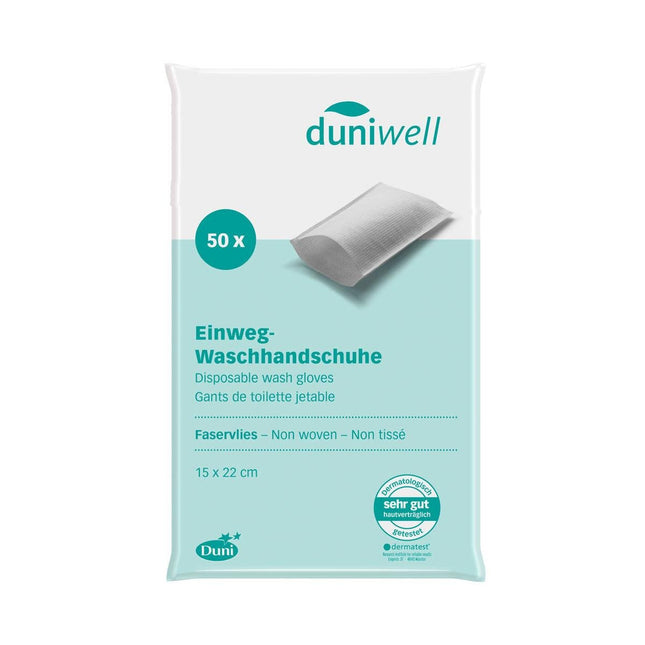 Einmal-Waschhandschuhe Sensitiv, 50 Stück - Hautfreundlich und hygienisch | Packung (50 Stück)