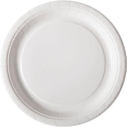Teller ø 22 cm, Pappe  Weiß Papier Ø220 | Packung (100 Stück)