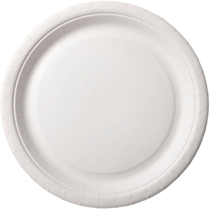Teller ø 22 cm, Pappe  Weiß Papier Ø220 | Packung (100 Stück)