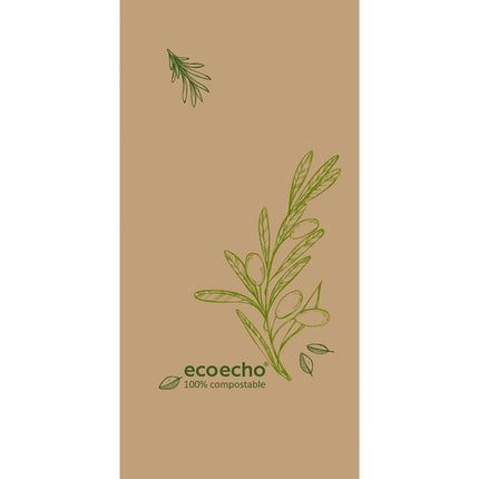 Zelltuchservietten 40 x 40 cm 3-lagig 1/8 Kopffalz Veggies | Packung (250 Stück)
