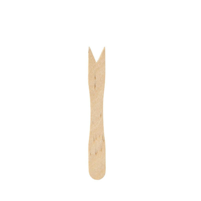 Pommesgabel 85 mm, Holz ungewachst  Natural ungewachst 85 | Packung (1000 Stück)