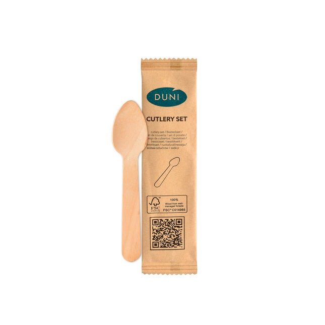 1/1 Kaffeelöffel 110 mm, Holz, einzeln verpackt  Natural gewachst 110 | Packung (250 Stück)