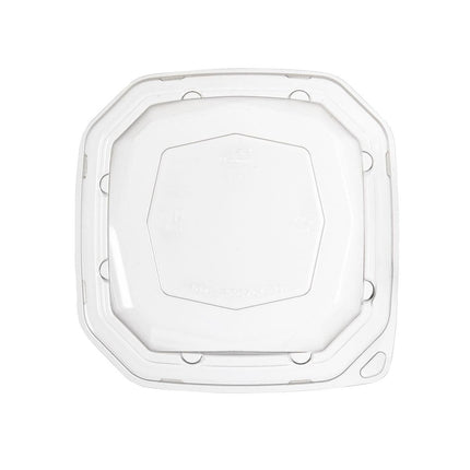 rPet Deckel Octabagasse 400 ml  Transparent rPET 160x160x39 | Packung (50 Stück)