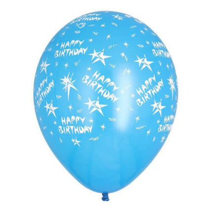 PAPSTAR Luftballons "Happy Birthday", Ø 29 cm, bunt sortiert | Beutel (10 Stück)