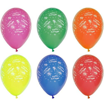 PAPSTAR Luftballons "Happy Birthday", Ø 29 cm, bunt sortiert | Beutel (10 Stück)