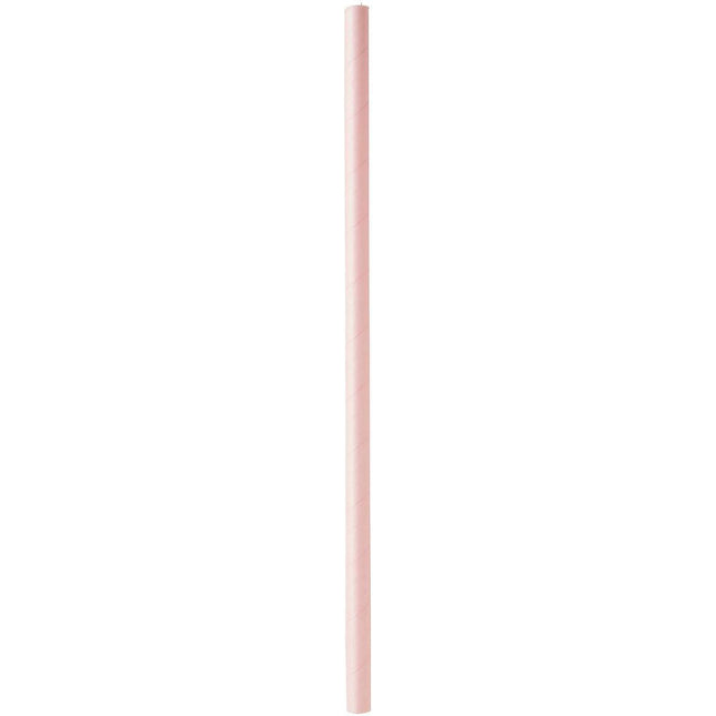 Trinkhalm aus FSC® Papier  ø 8 mm, 230 mm, Papier  Mellow Rose Papier Ø8, 230 | Packung (100 Stück)