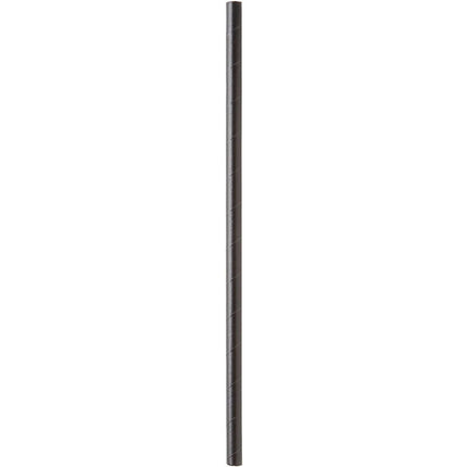Trinkhalm aus FSC® Papier  ø 6 mm, 230 mm, Papier  Schwarz Papier Ø6, 210 | Packung (200 Stück)