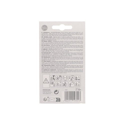 PAPSTAR Zahlenkerze 7,3 cm weiss mit rotem Rand
