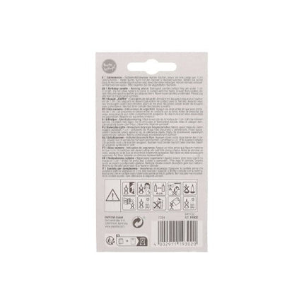 PAPSTAR Zahlenkerze 7,3 cm weiss mit rotem Rand