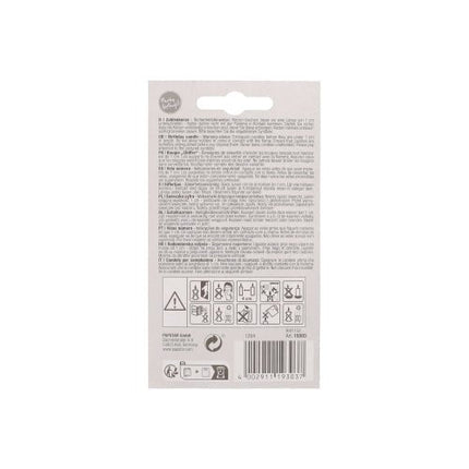 PAPSTAR Zahlenkerze 7,3 cm weiss mit rotem Rand
