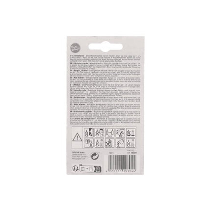 PAPSTAR Zahlenkerze 7,3 cm weiss mit rotem Rand