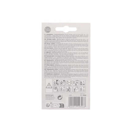 PAPSTAR Zahlenkerze 7,3 cm weiss mit rotem Rand