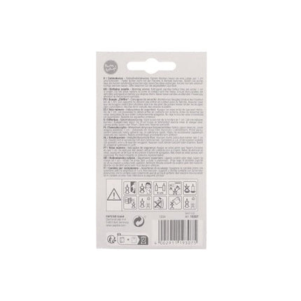 PAPSTAR Zahlenkerze 7,3 cm weiss mit rotem Rand