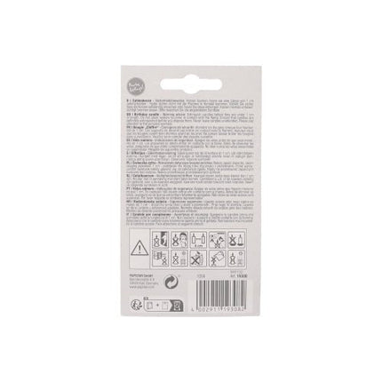 PAPSTAR Zahlenkerze 7,3 cm weiss mit rotem Rand