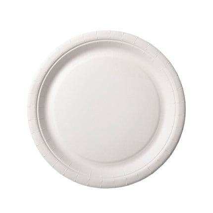Teller ø 18 cm, Pappe  Weiß Papier Ø180 | Packung (100 Stück)