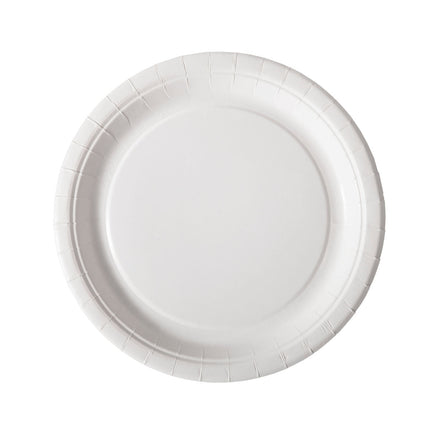 Teller ø 18 cm, Pappe  Weiß Papier Ø180 | Packung (100 Stück)